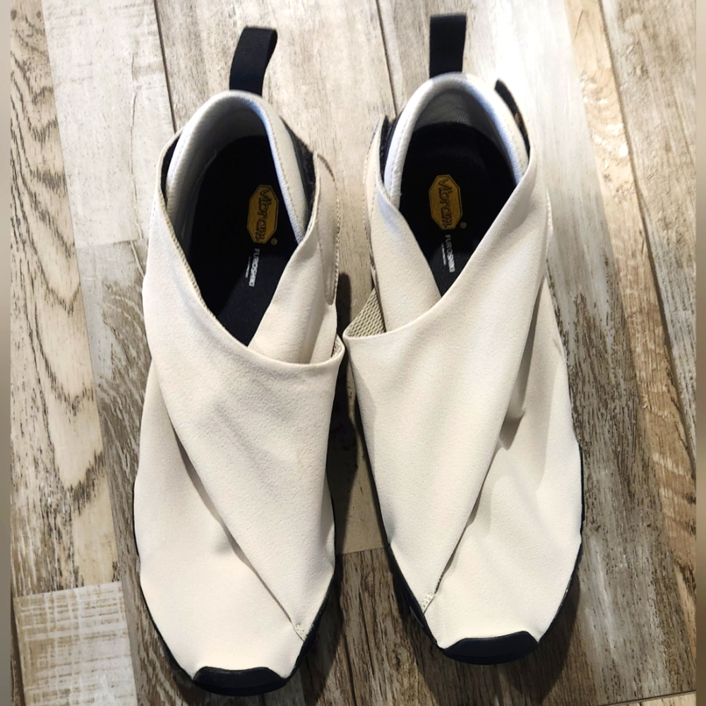 Vibram Cream Slip-On Shoes with Black Accents